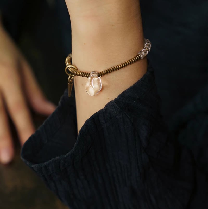 Copper White Crystal Luck Bracelet