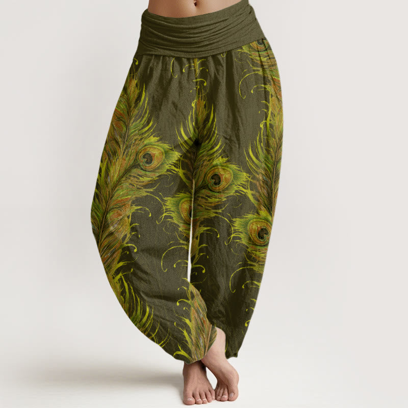 Bright Phoenix Pattern Women's Elastic Waist Harem Pants