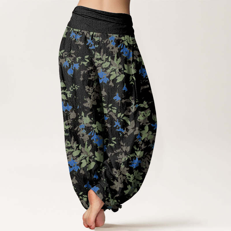 Floral Pattern Women's Elastic Waist Harem Pants