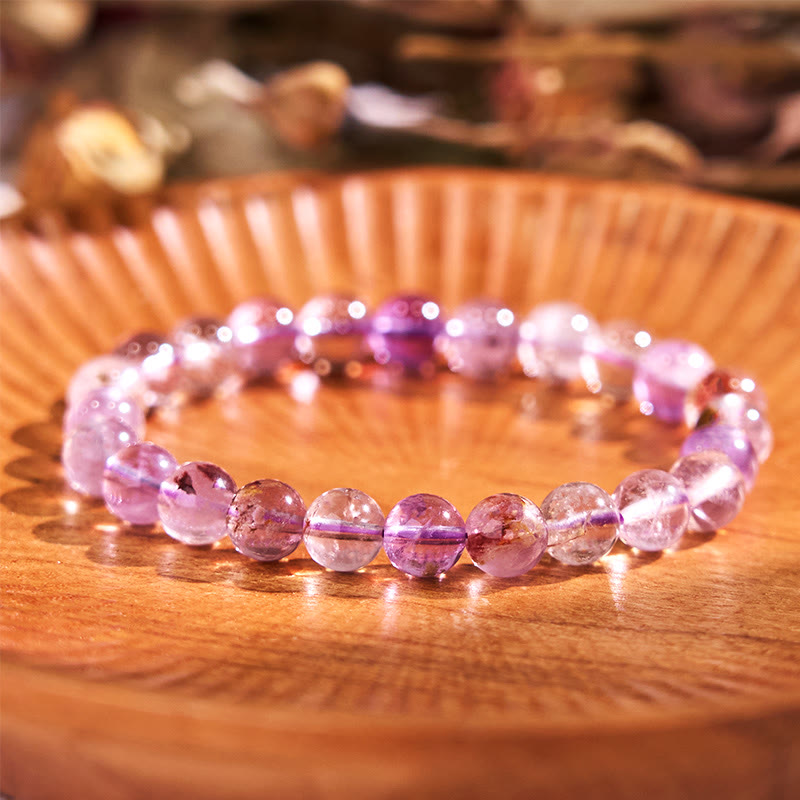 Natural Purple Phantom Love Wisdom Bracelet