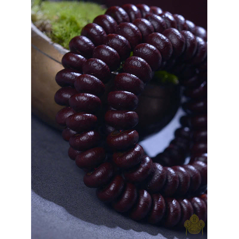 Natural Tibet 108 Mala Beads Purple Bodhi Seed Wealth Bracelet