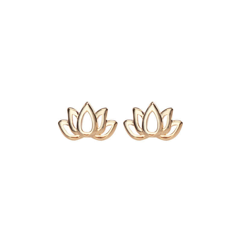 925 Sterling Silver Lotus Flower Blessing Earrings