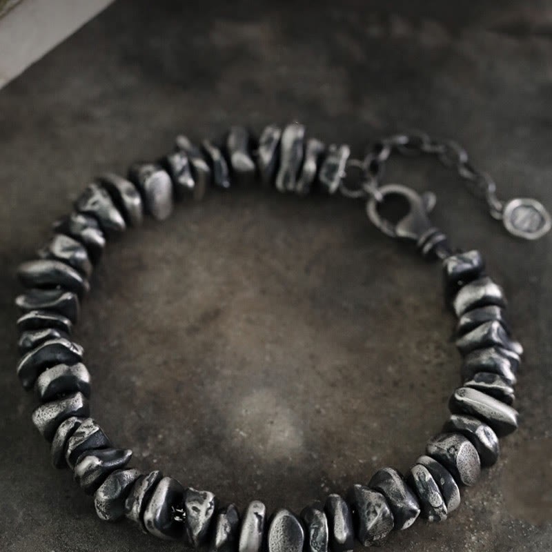 999 Sterling Silver Small Change Shape Protection Bracelet