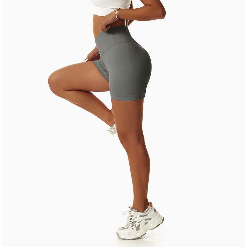 Women Seamless High Elasticity Sports Fitness High Waist Yoga Workout Shorts