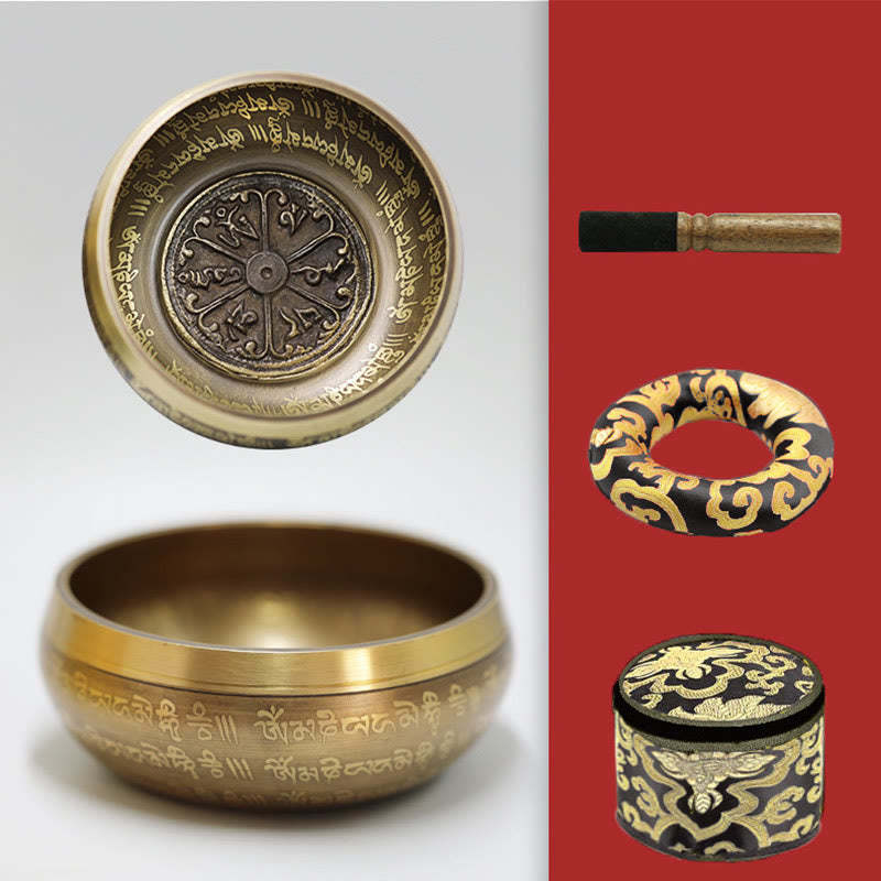 Tibetan Meditation Sound Bowl Handcrafted for Healing and Mindfulness Singing Bowl Set