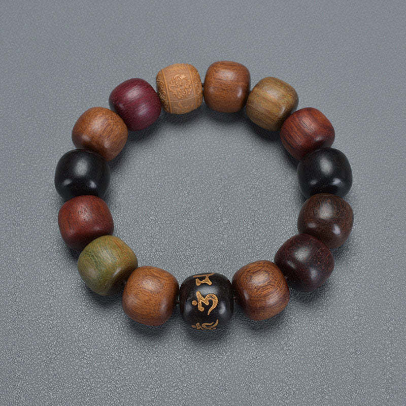 Tibet Various Wood Om Mani Padme Hum Purity Bracelet