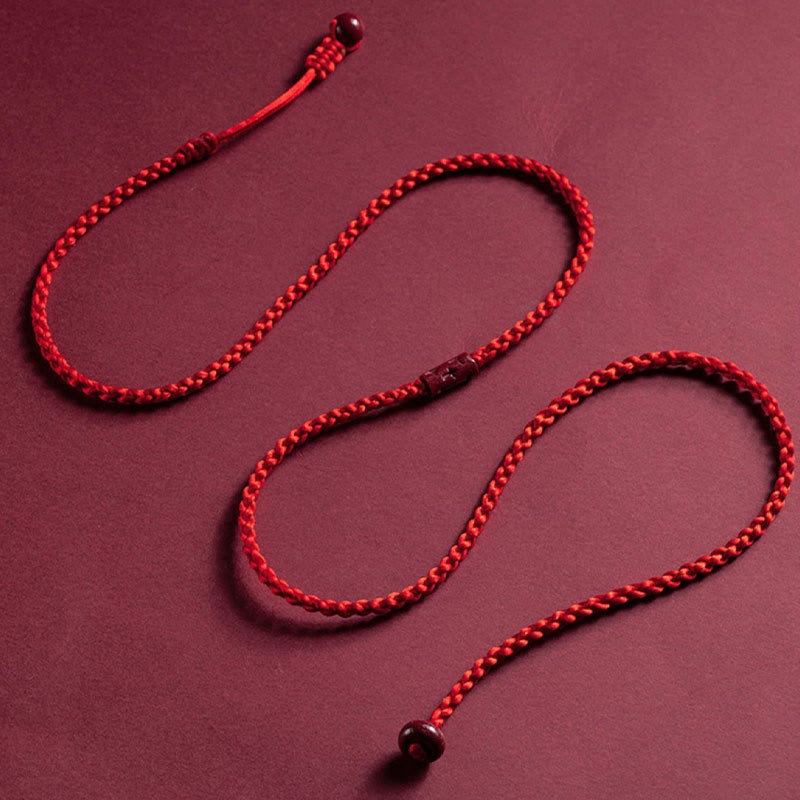 Natural Cinnabar Calm Blessing Red String Belly Chain