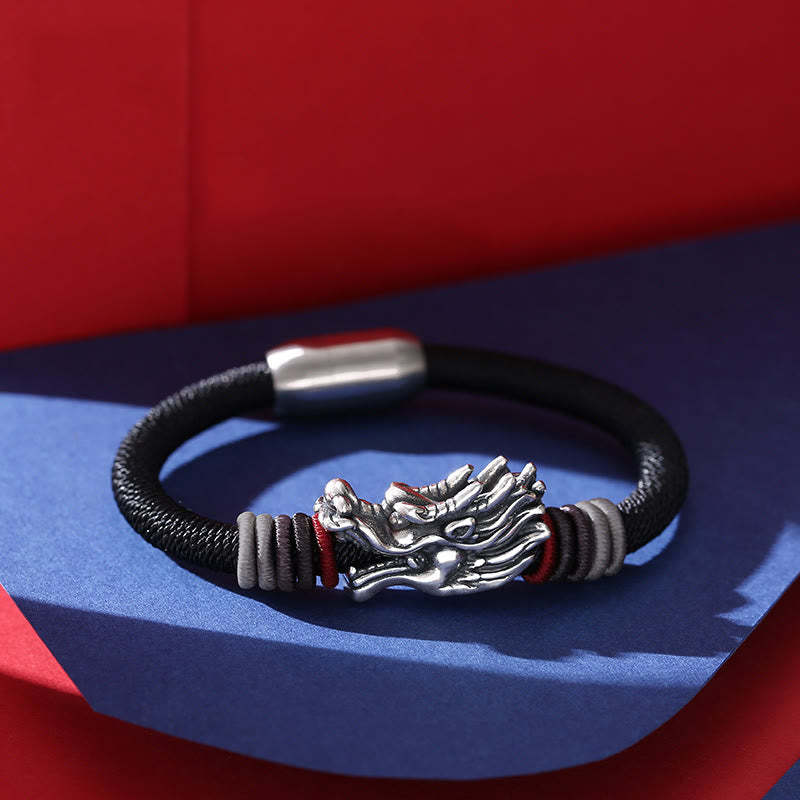 999 Sterling Silver Dragon Luck Handcrafted Braided Child Adult Bracelet