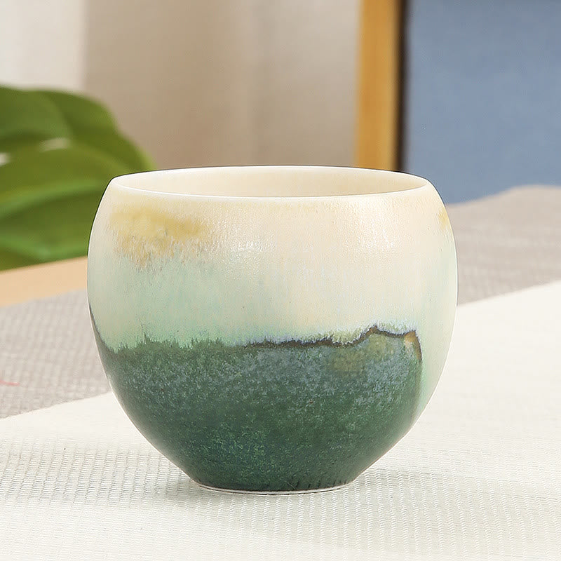 Creative Green Ceramic Teacup Kung Fu Tea Cups