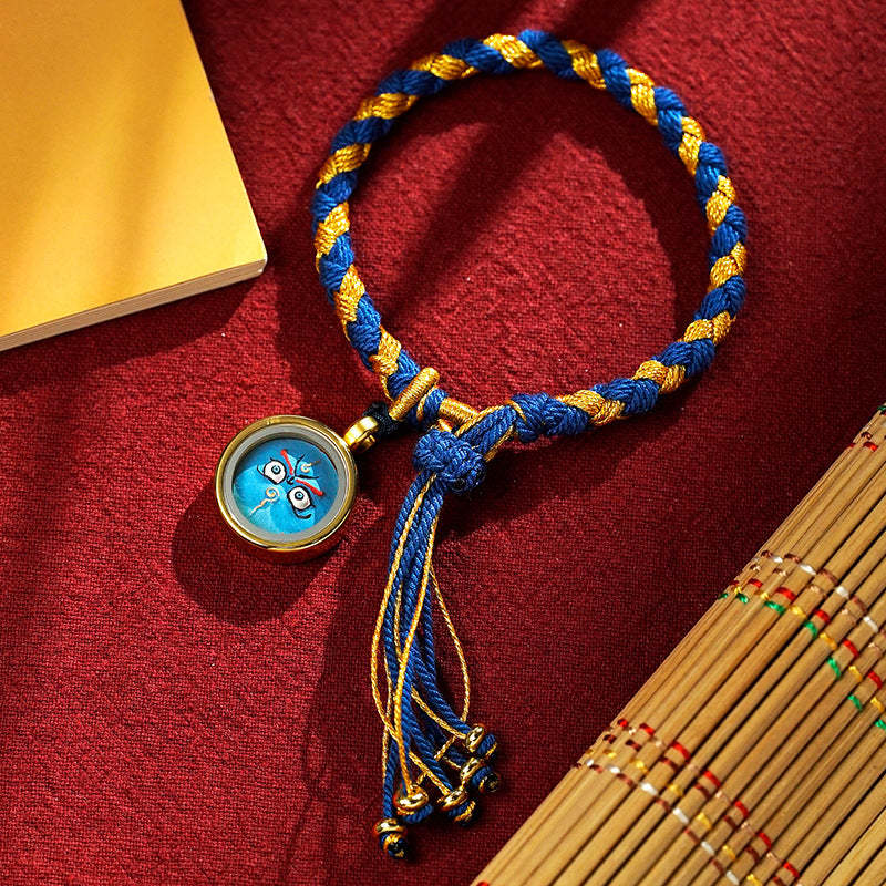 Handmade Tibetan Five God Of Wealth Dragon Scale Rope Luck Braid Bracelet