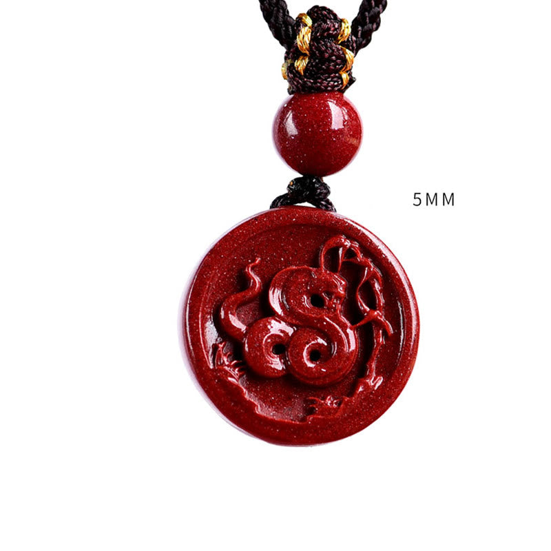 Chinese Zodiac Cinnabar Calm Phone Hanging Decoration Key Chain Necklace Pendant