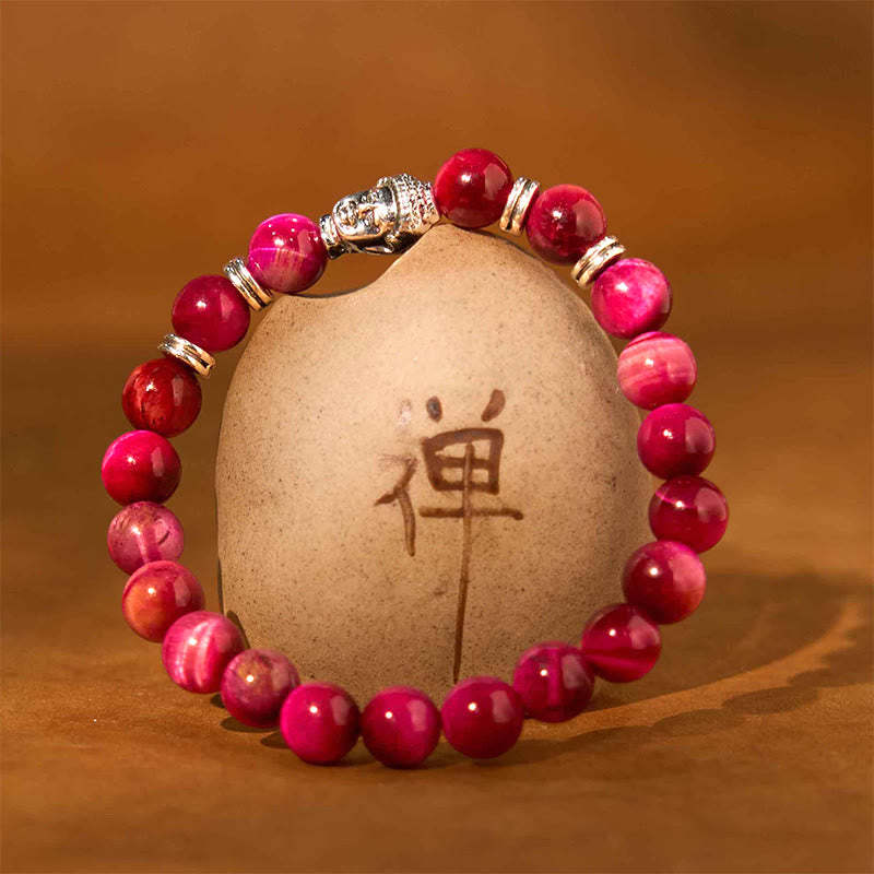 Blue Green Red Tiger Eye mystic zen Head Balance Bracelet