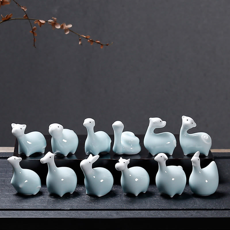 Chinese Zodiac Ceramic Tea Pet Home Decoration
