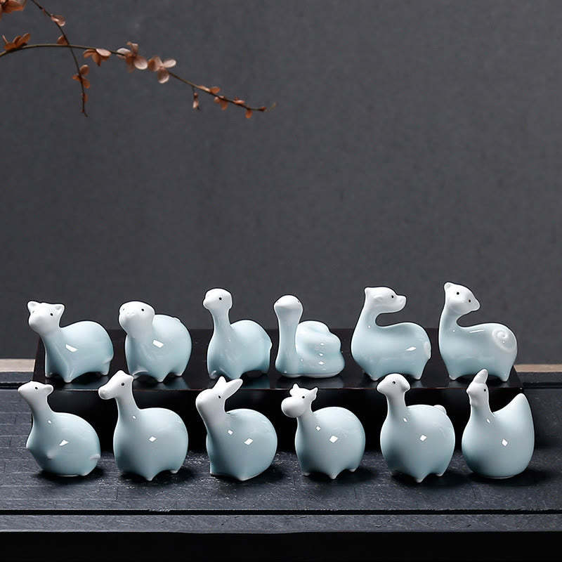 Chinese Zodiac Ceramic Tea Pet Home Decoration