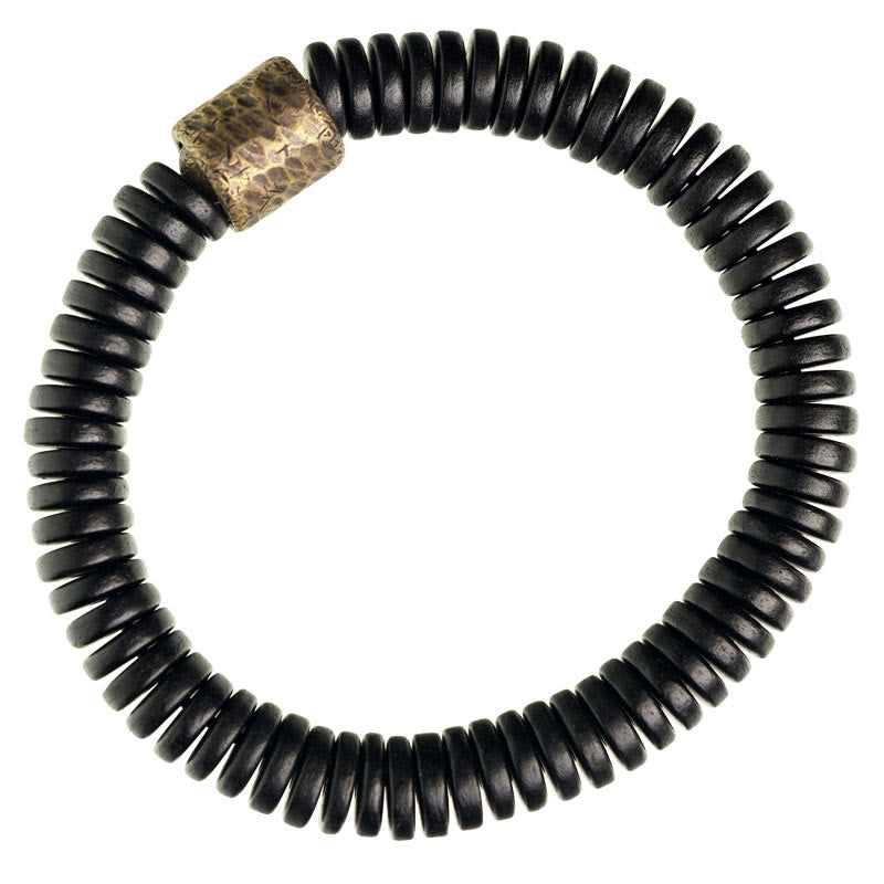 Ebony Wood Copper Brass Calm Bracelet