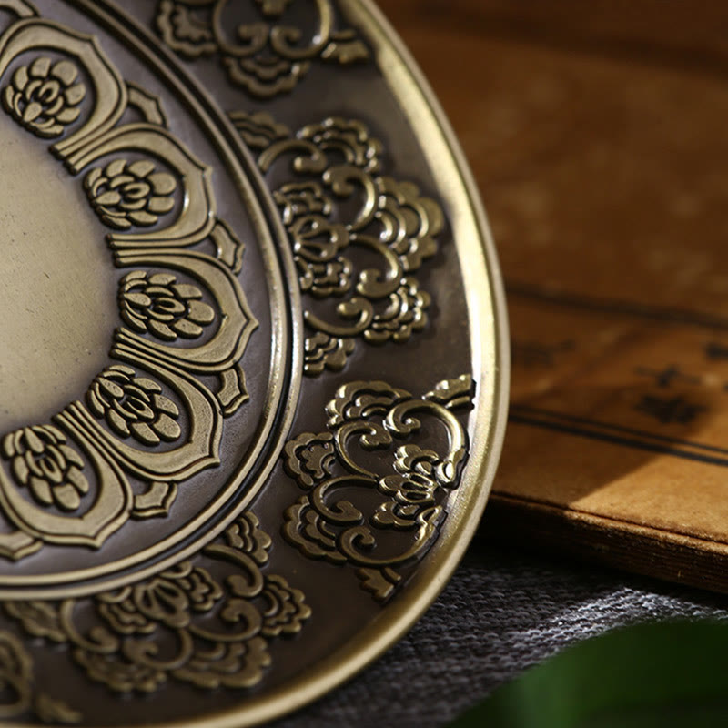 Lotus Dragon Phoenix Eight Auspicious Symbols Zinc Alloy Incense Stick Holder Healing Incense Burner Decoration