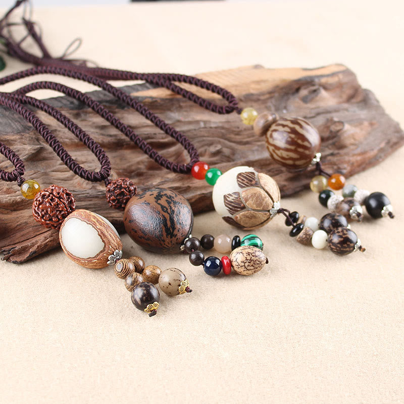 Bodhi Seed Lotus Wisdom Harmony Necklace Pendant