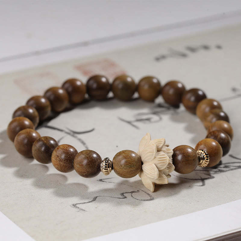 Green Sandalwood Boxwood Lotus Soothing Bracelet