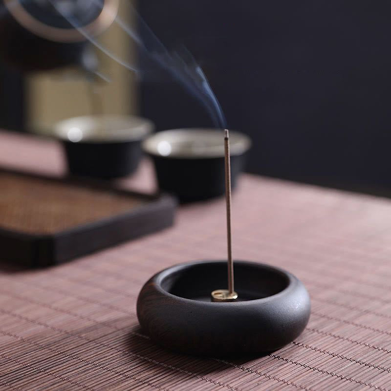 Mini Ebony Wood Rosewood Meditation Healing Stick Incense Burner Decoration