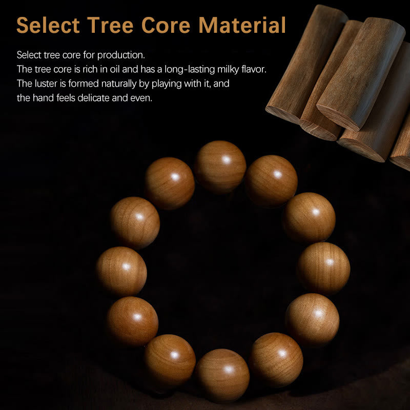 Mysore Sandalwood Wood Bead Healing Mala Bracelet
