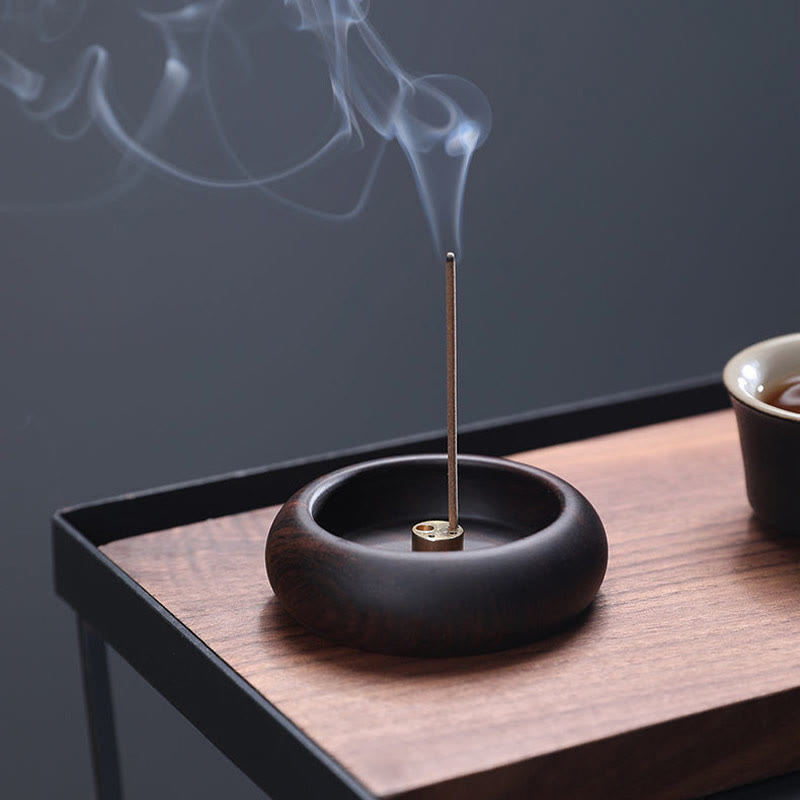 Mini Ebony Wood Rosewood Meditation Healing Stick Incense Burner Decoration