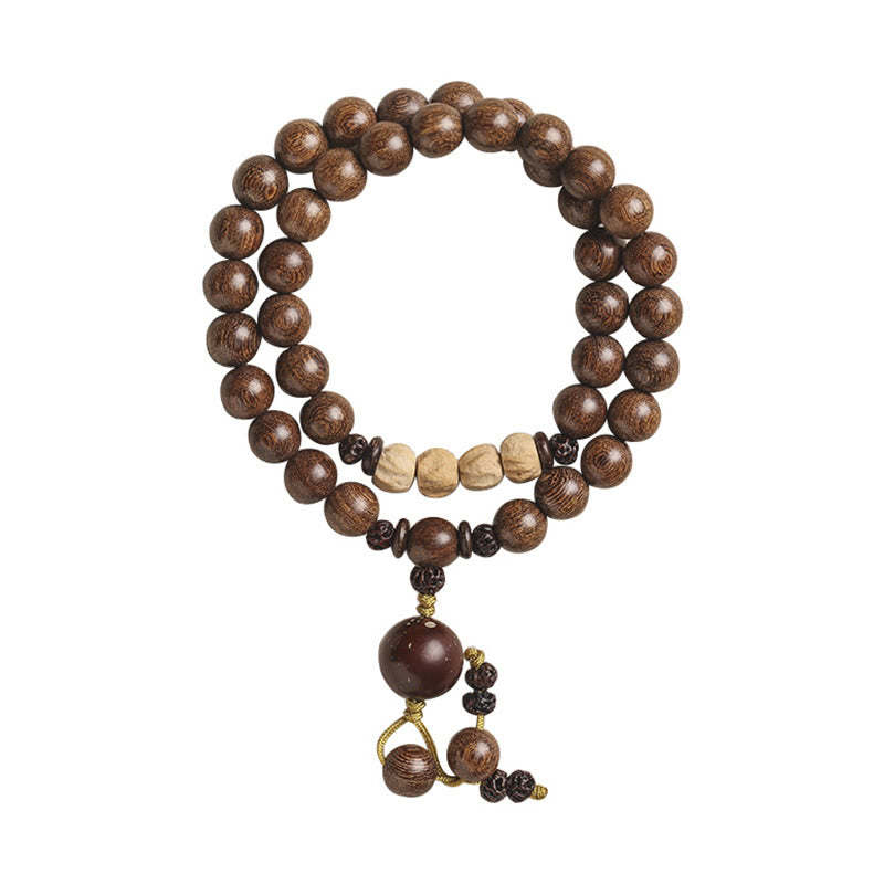 Sandalwood Small Leaf Red Sandalwood Bodhi Seed Purification Double Wrap Bracelet