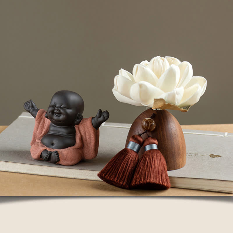 Black Peach Wood mystic zen Flower Calm Cure Decorations