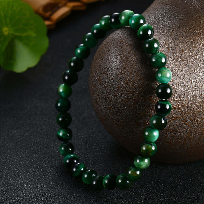 Natural Green Tiger Eye Strength Bracelet