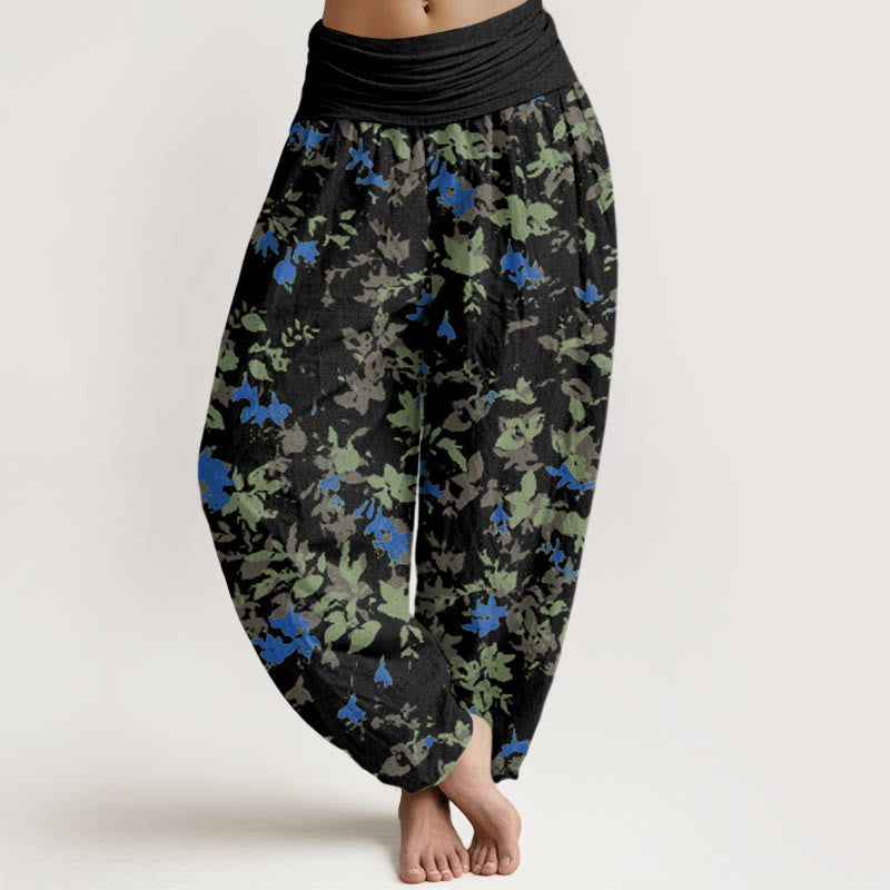 Floral Pattern Women's Elastic Waist Harem Pants