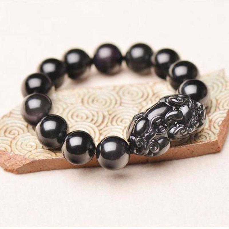 FengShui PiXiu Obsidian Wealth Bracelet