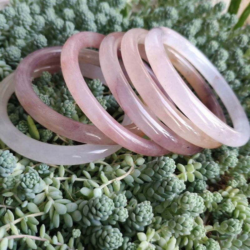 Purple Jade Happiness Protection Bracelet Bangle