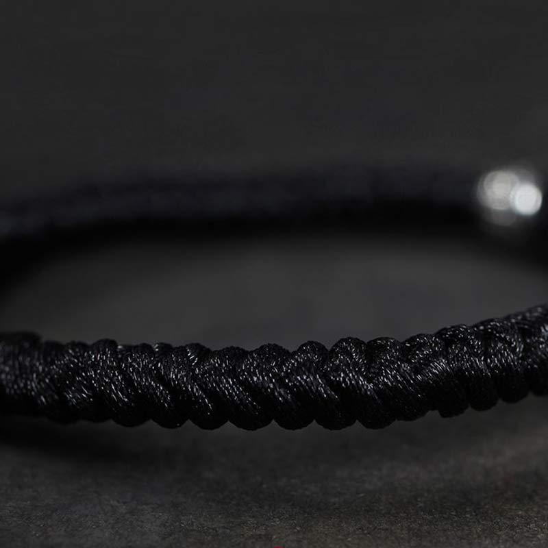 Silver Luck Koi Fish Braided String Bracelet