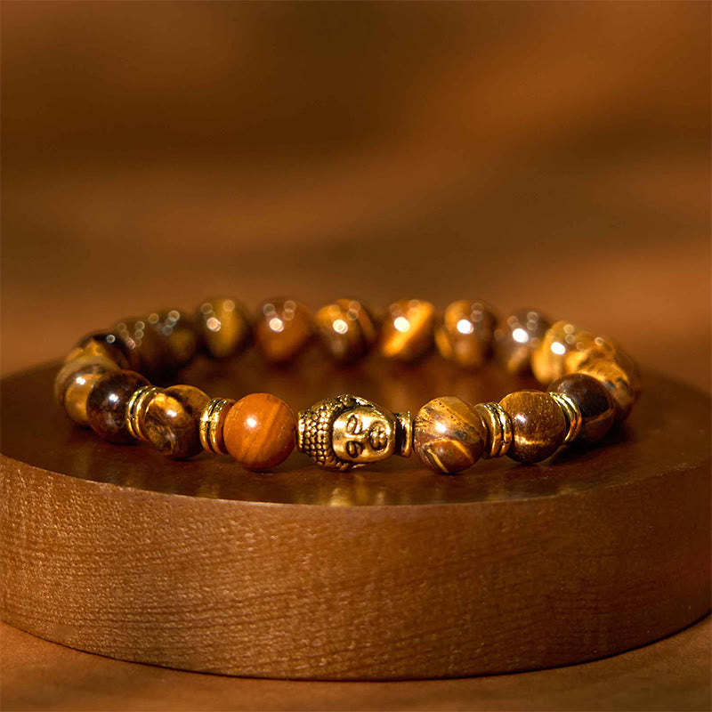Blue Green Red Tiger Eye mystic zen Head Balance Bracelet