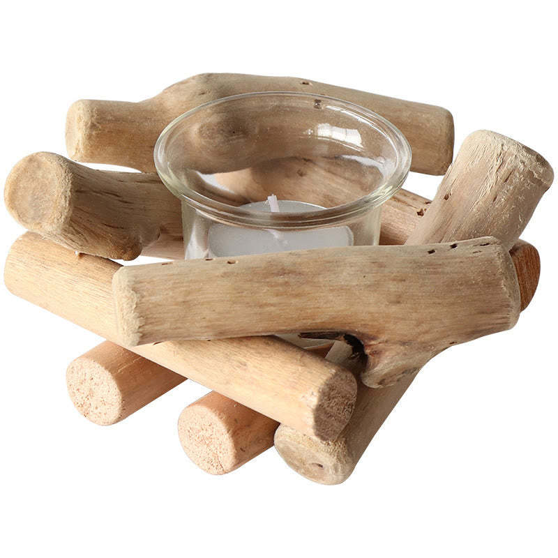 Wood Candlestick Home Candle Holder Decoration