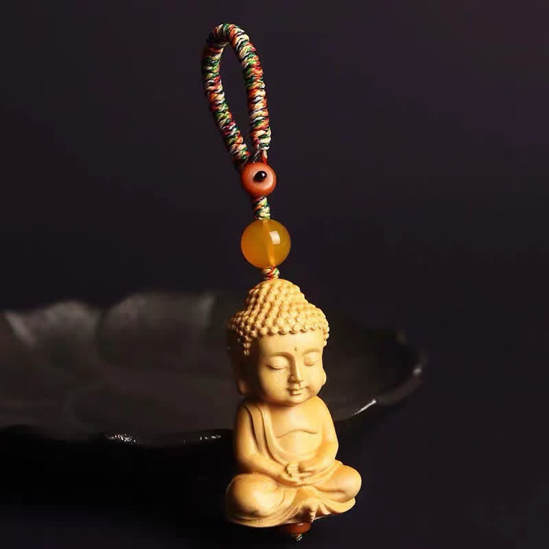 Tathagata mystic zen Serenity Peace Boxwood Keychain