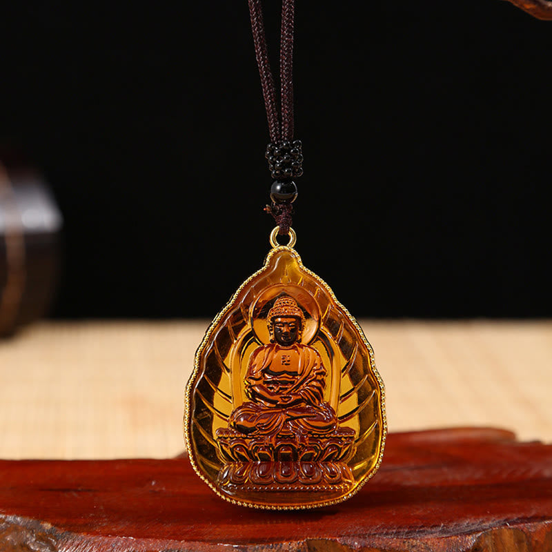 Tibetan mystic zen Liuli Crystal Serenity Necklace Pendant
