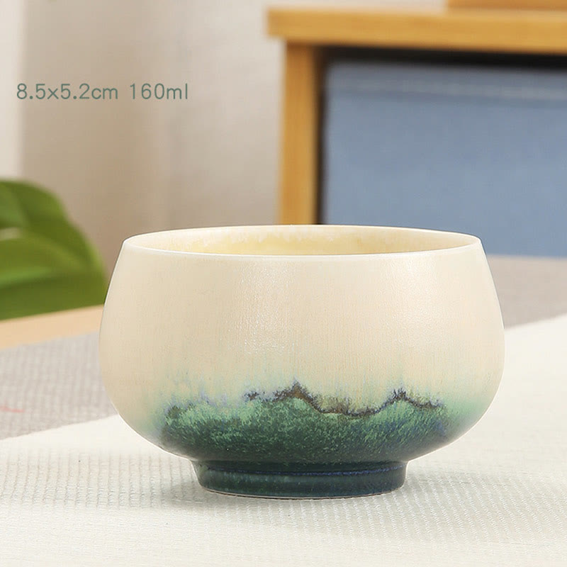 Creative Green Ceramic Teacup Kung Fu Tea Cups