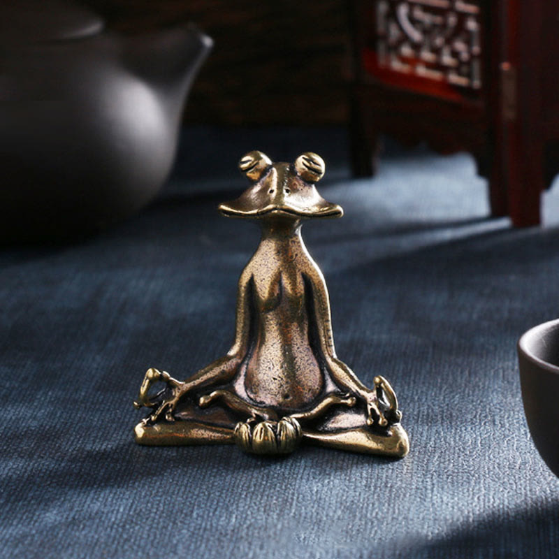 Mini Small Frog Turtle Koi Fish Snail Crab Copper Wealth Home Decoration