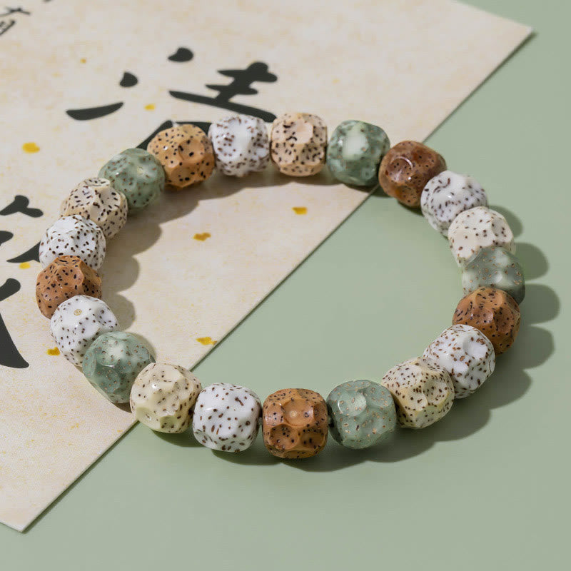 Natural Colorful Bodhi Seed Auspiciousness Wealth Bracelet