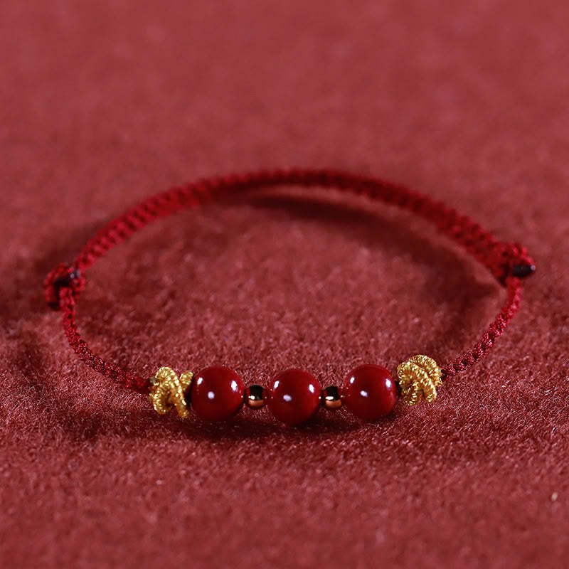 Colorful String Cinnabar Calm Bracelet