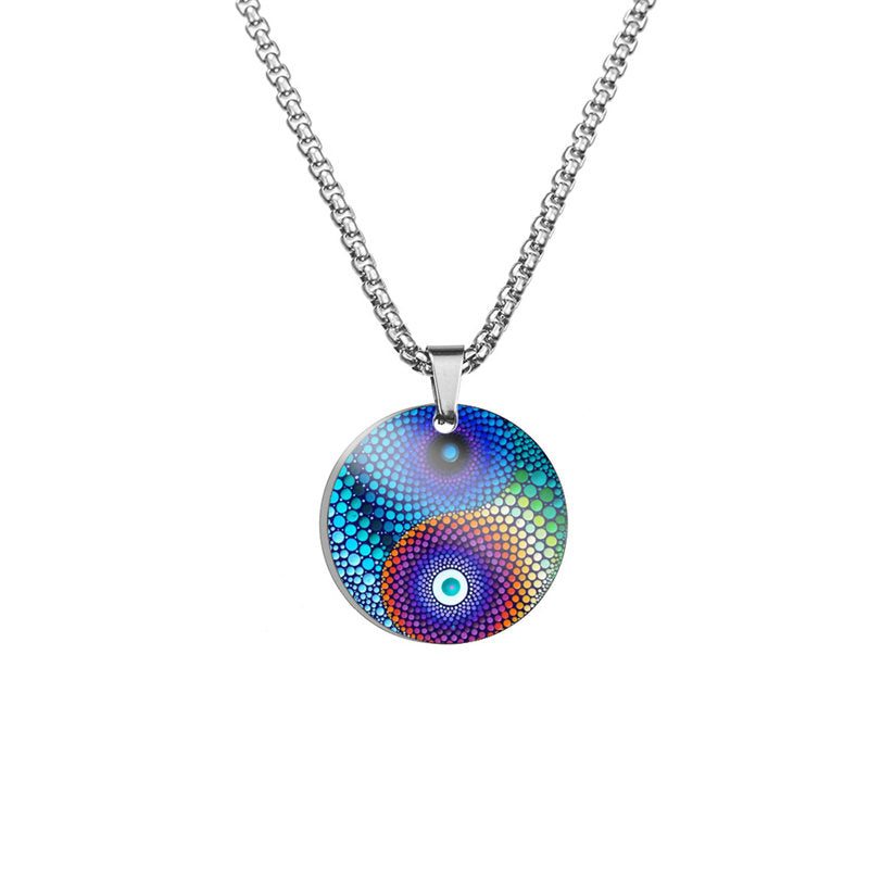 Yin Yang Koi Fish Dragon Titanium Steel Harmony Necklace Pendant (Extra 40% Off | USE CODE: FS40)