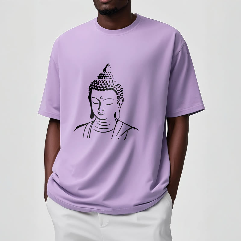 mystic zen Head Pattern Cotton Tee T-shirt