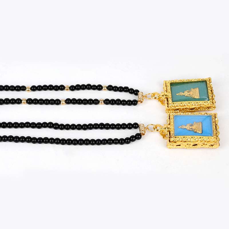 Obsidian mystic zen Serenity Pendant Necklace (Extra 30% Off | USE CODE: FS30)