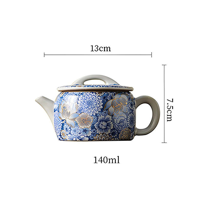 Lotus Chrysanthemum Plum Blossom Flower Teacup Kung Fu Tea Cup Teapot