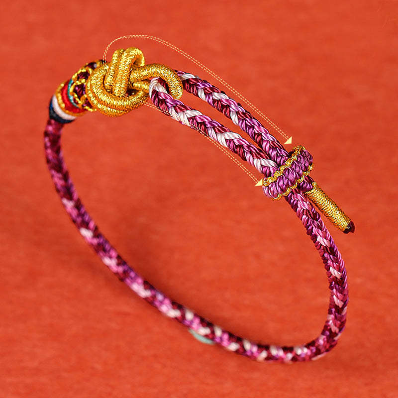 Handmade Dunhuang Colorful Rope Protection Braid String Bracelet