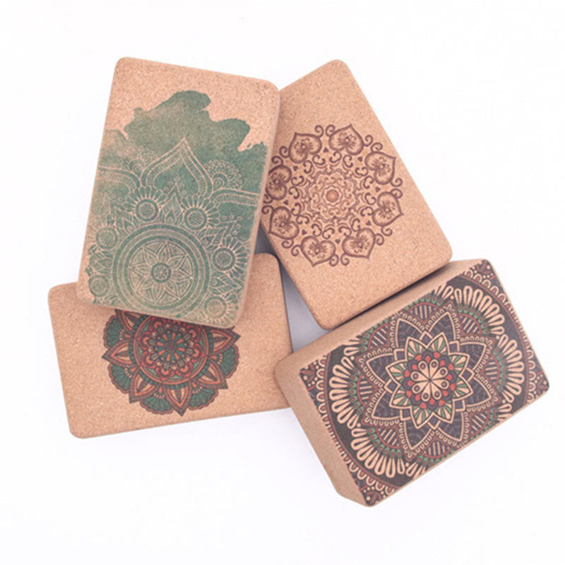 Tibetan Mandala Mindful Yoga Cork Block