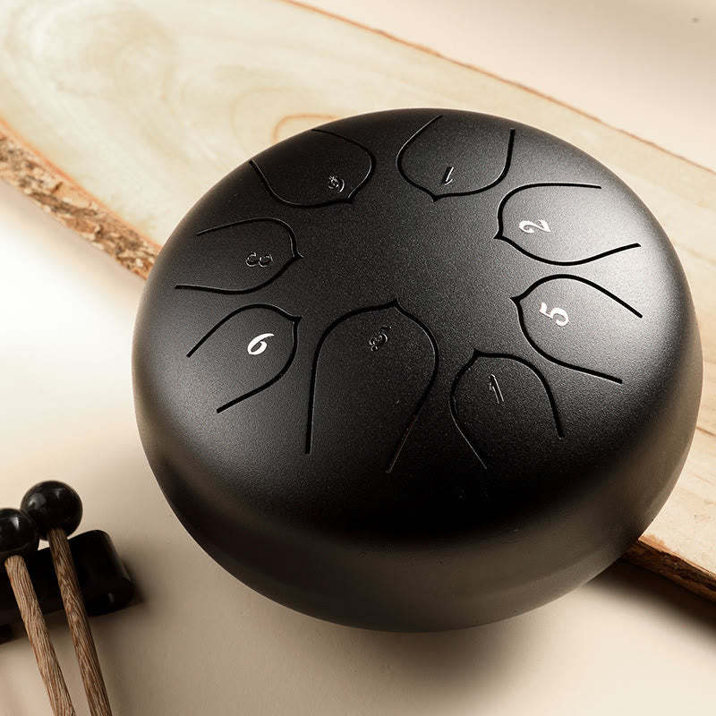 Steel Tongue Drum Sound Healing Meditation Lotus Pattern Drum Kit 8 Note 6 Inch Percussion Instrument