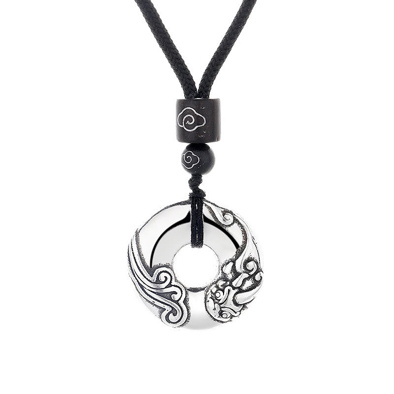 PiXiu Peace Buckle Copper Wealth Necklace Pendant