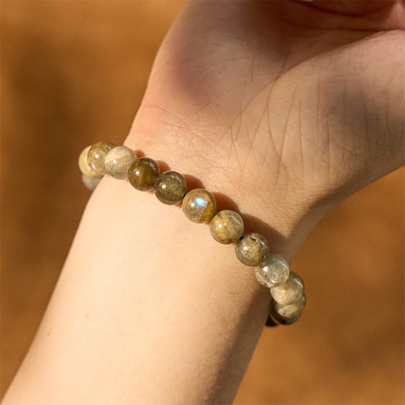 Natural Labradorite Beads Healing Support Bracelet