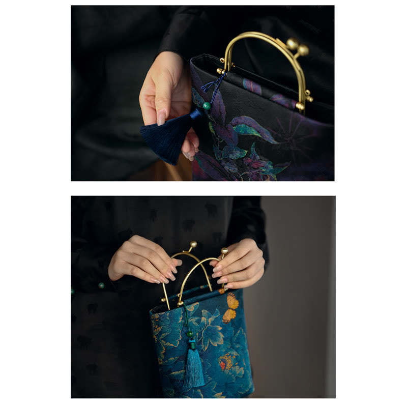 Leaves Butterfly Metal Chain Crossbody Bag Shoulder Bag Handbag